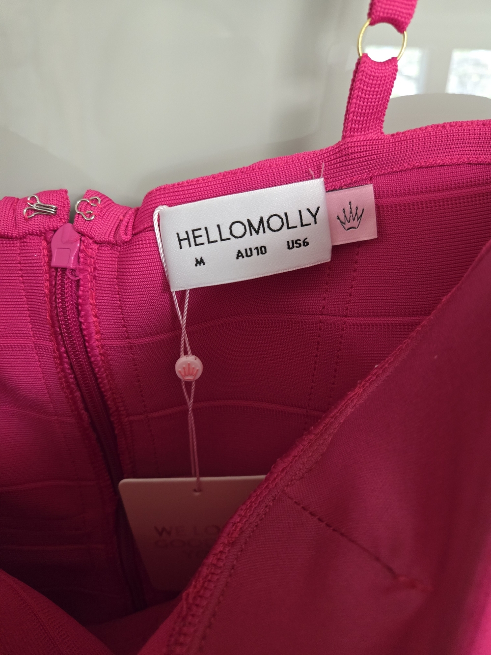 NWT Hello Molly Iconic Edge Bandage Mini Dress In Pink - Picture 4 of 6